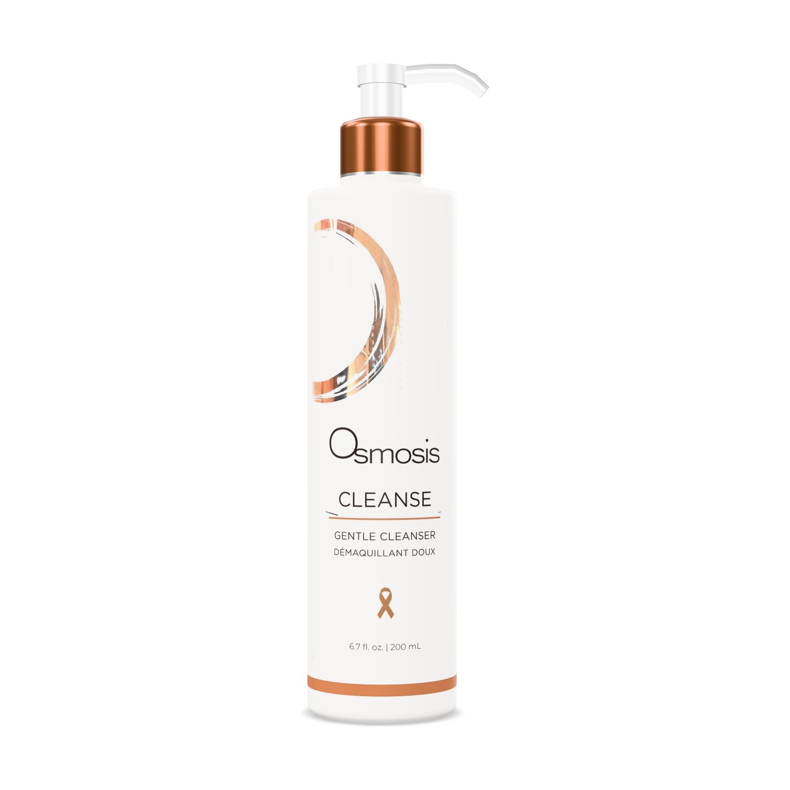 Osmosis Cleanse Gentle Cleanser 200 mL bottle, front label, 3D view