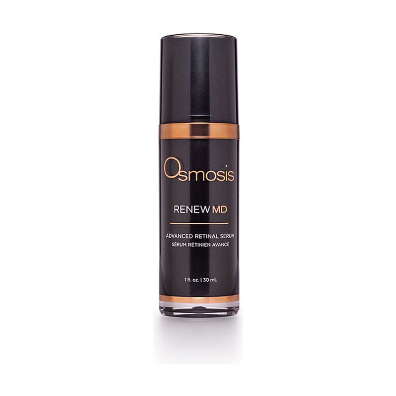 Osmosis Renew MD Advanced Retinal Serum 30 mL, copper-brown box with white brushstroke ring, front